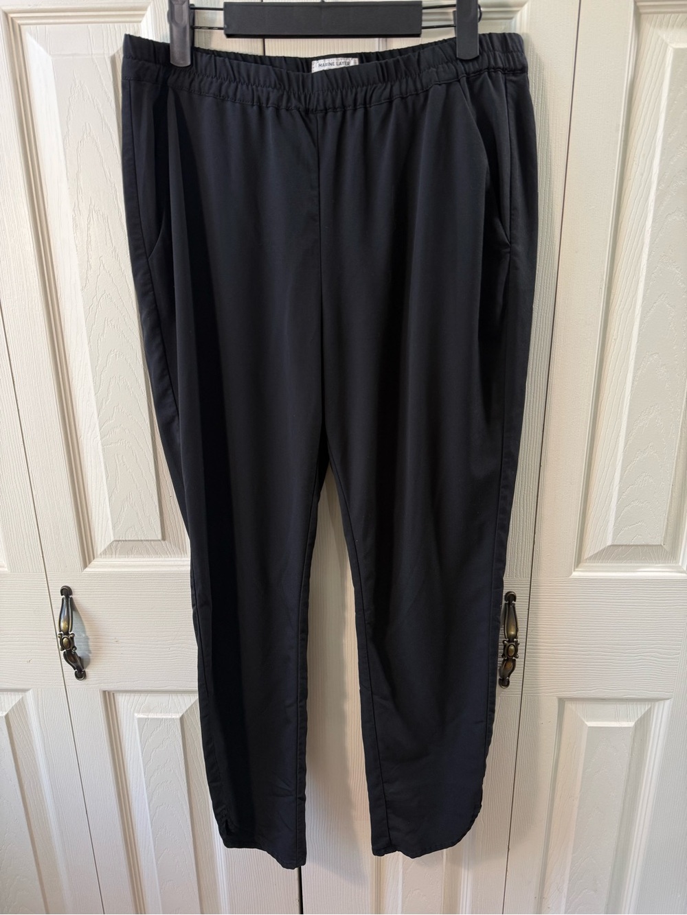 Marine Layer Re-Spun Allison Pant Black Pull On Ankle Pants Womens Size Medium